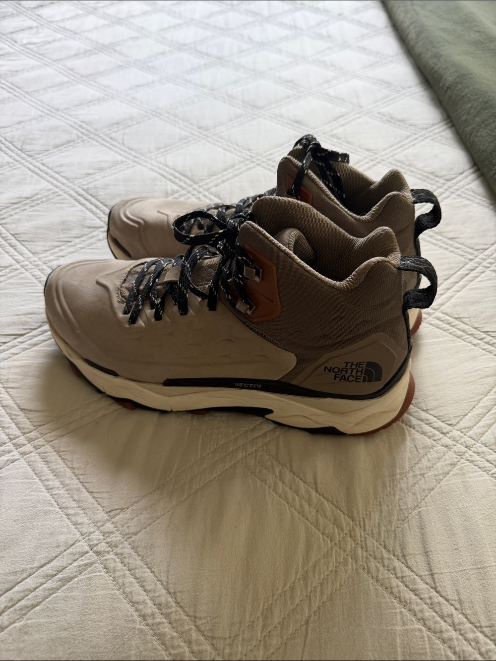 The North Face Men’s Taupe Hiking Boots with Black Accents